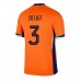 Maillot de foot Pays-Bas Matthijs de Ligt #3 Domicile vêtements Europe 2024 Manches Courtes